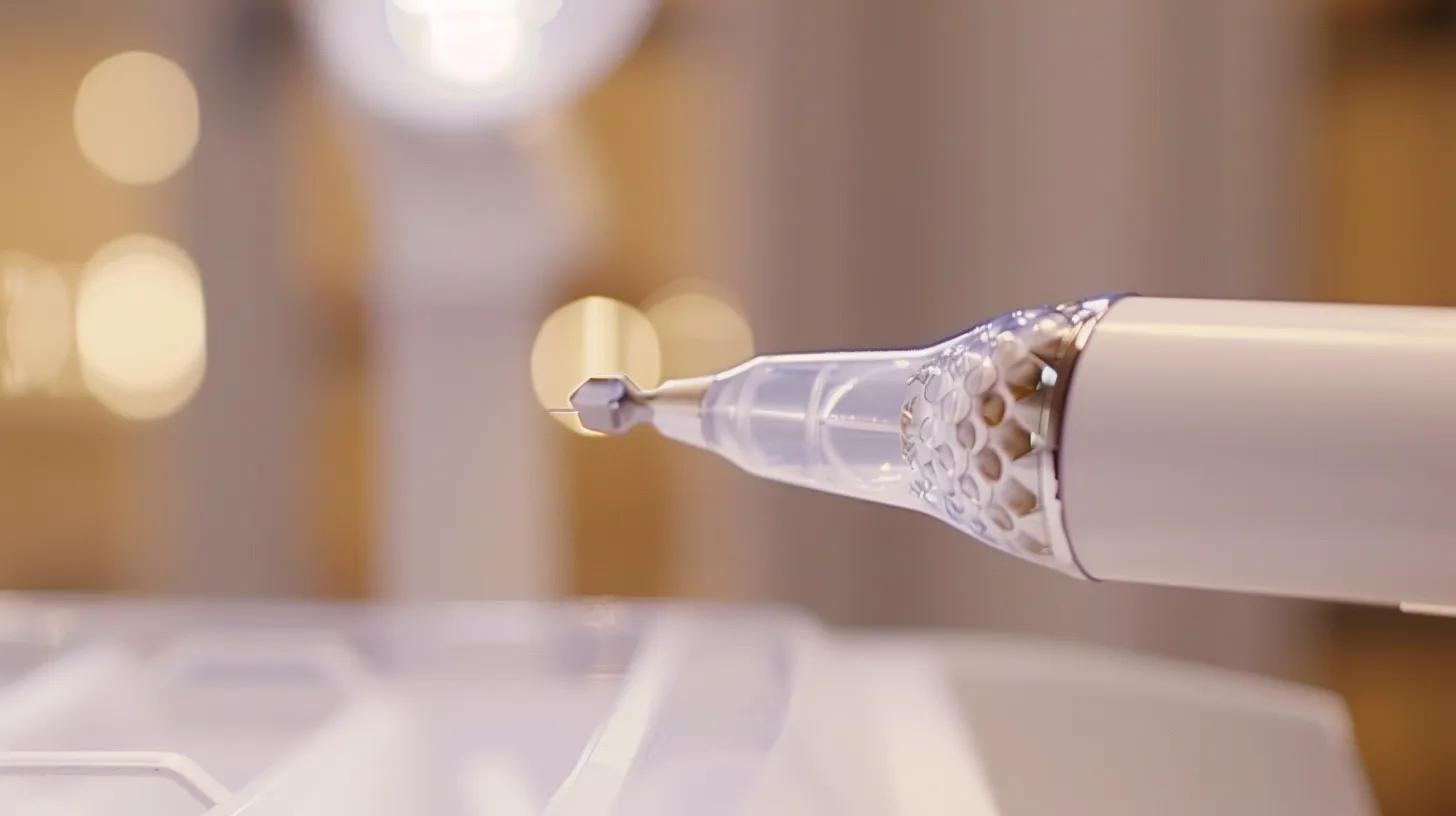 Close-up of Morpheus8 device showcasing microneedles and radiofrequency technology