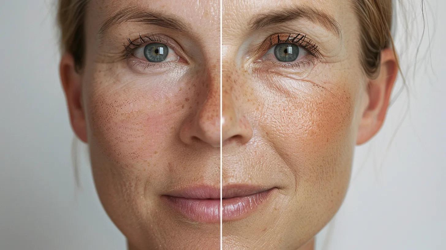 Before-and-after comparison of neurotoxin treatment results showcasing wrinkle reduction