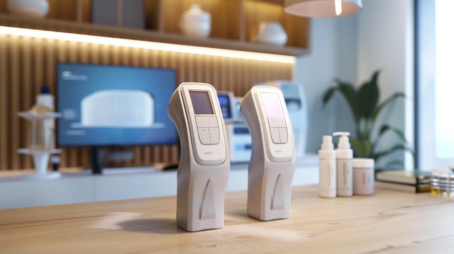Comparison of IPL and laser treatment devices in a skincare clinic