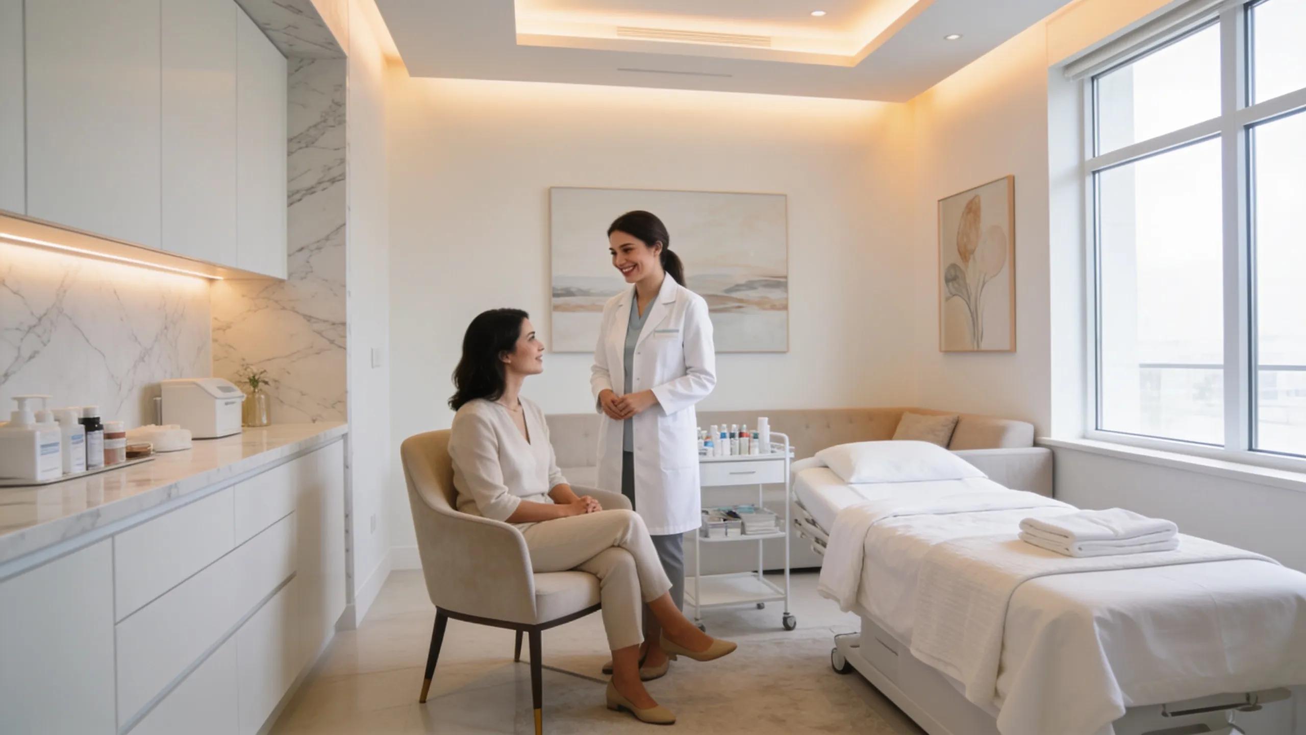 Welcoming aesthetic treatment room at New Beauty Medical Aesthetics highlighting Botox services