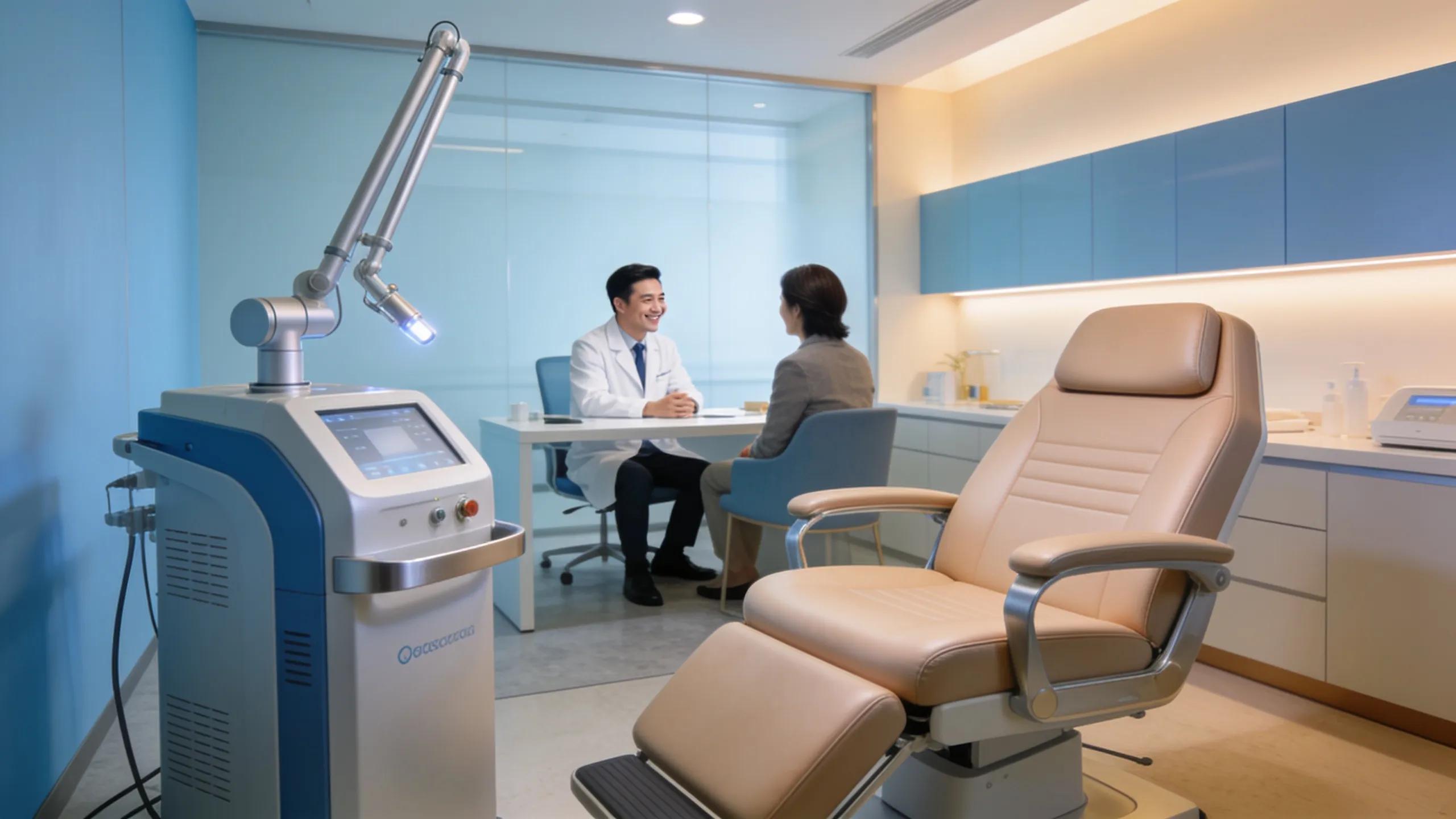 Hair restoration clinic showcasing a comfortable treatment space and professional consultation environment